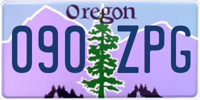 OR license plate 090ZPG