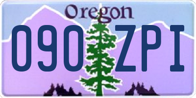 OR license plate 090ZPI