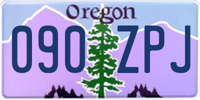 OR license plate 090ZPJ