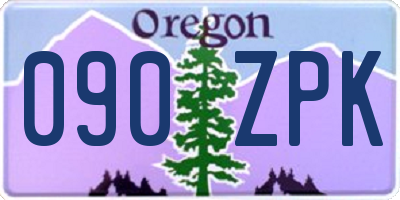 OR license plate 090ZPK