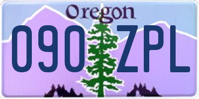 OR license plate 090ZPL