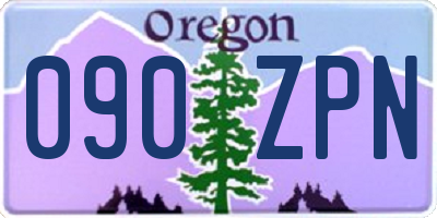 OR license plate 090ZPN