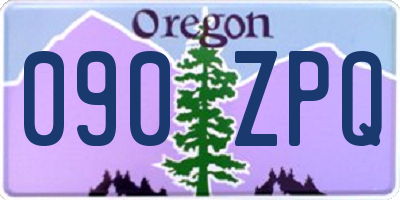 OR license plate 090ZPQ