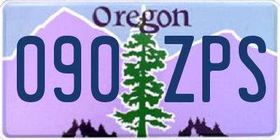 OR license plate 090ZPS