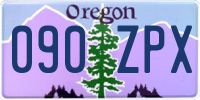 OR license plate 090ZPX