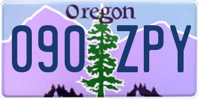 OR license plate 090ZPY