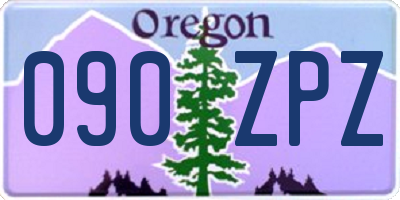 OR license plate 090ZPZ