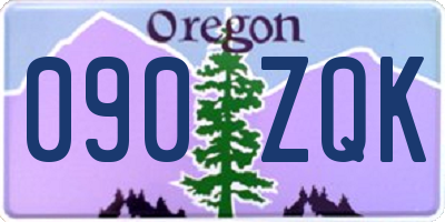 OR license plate 090ZQK
