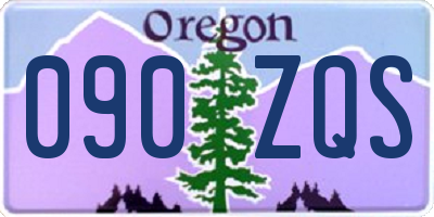 OR license plate 090ZQS