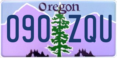 OR license plate 090ZQU