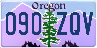 OR license plate 090ZQV