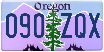 OR license plate 090ZQX