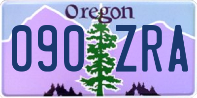 OR license plate 090ZRA