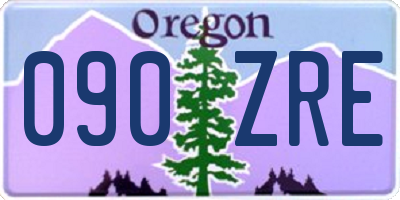 OR license plate 090ZRE