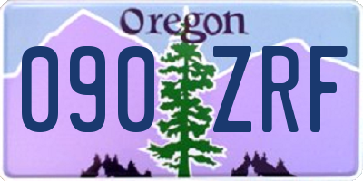 OR license plate 090ZRF