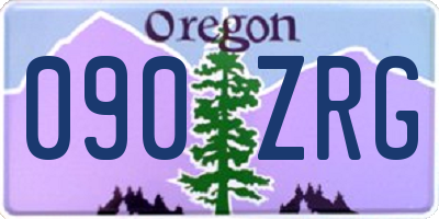 OR license plate 090ZRG