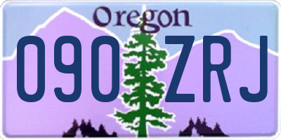 OR license plate 090ZRJ