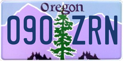 OR license plate 090ZRN