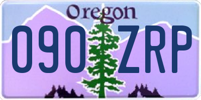 OR license plate 090ZRP