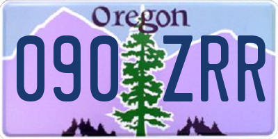 OR license plate 090ZRR