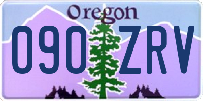 OR license plate 090ZRV