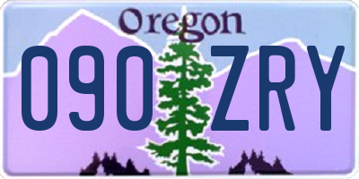 OR license plate 090ZRY