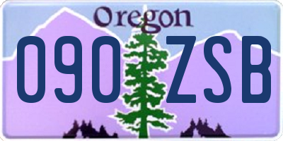 OR license plate 090ZSB