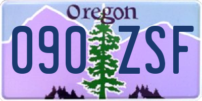 OR license plate 090ZSF