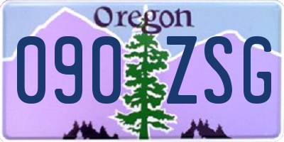 OR license plate 090ZSG