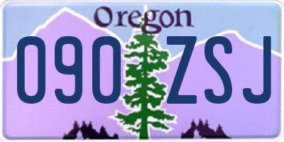 OR license plate 090ZSJ