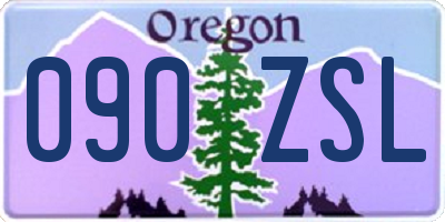 OR license plate 090ZSL