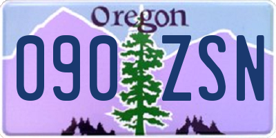 OR license plate 090ZSN