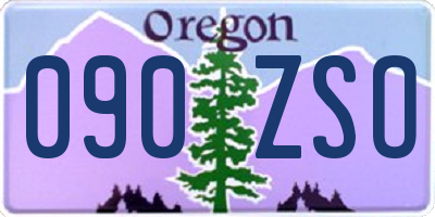 OR license plate 090ZSO