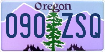 OR license plate 090ZSQ