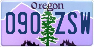 OR license plate 090ZSW