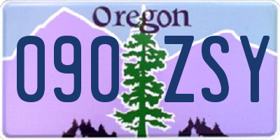 OR license plate 090ZSY