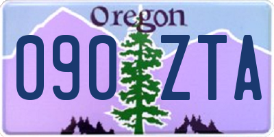 OR license plate 090ZTA