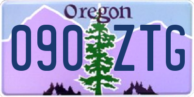 OR license plate 090ZTG