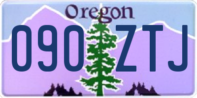 OR license plate 090ZTJ