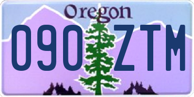 OR license plate 090ZTM