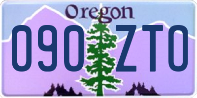 OR license plate 090ZTO