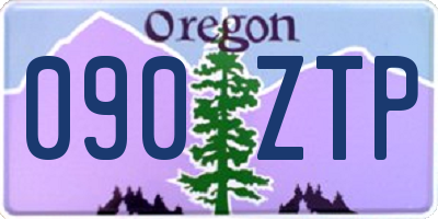 OR license plate 090ZTP
