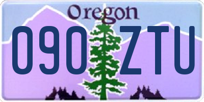 OR license plate 090ZTU