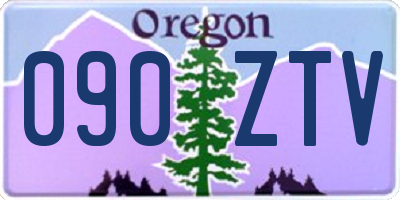 OR license plate 090ZTV