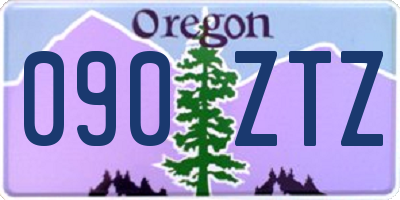 OR license plate 090ZTZ