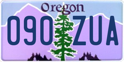 OR license plate 090ZUA