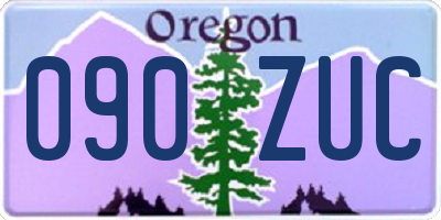 OR license plate 090ZUC