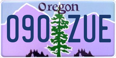 OR license plate 090ZUE