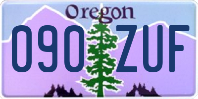 OR license plate 090ZUF