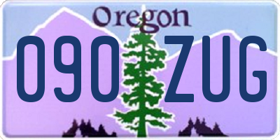 OR license plate 090ZUG